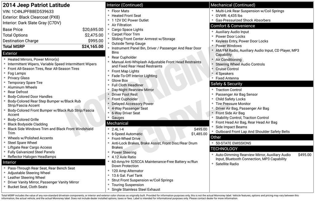 2014 Jeep Patriot Latitude