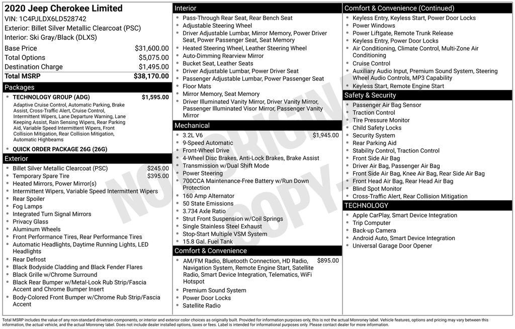 2020 Jeep Cherokee Limited