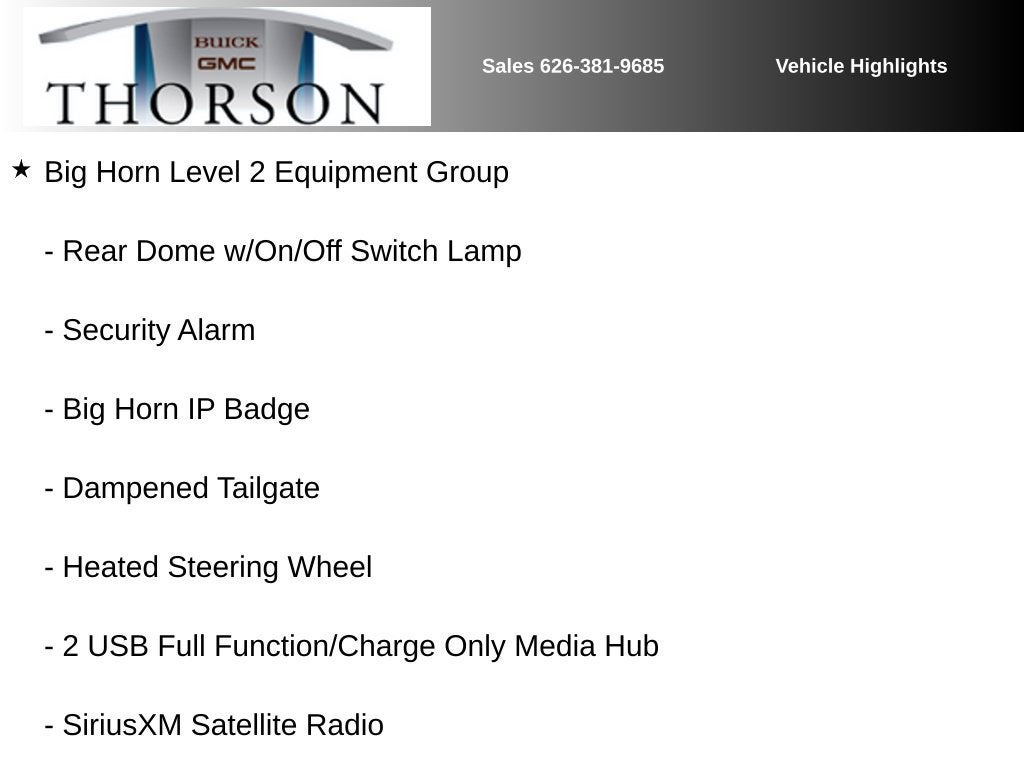 2020 RAM 1500 Big Horn
