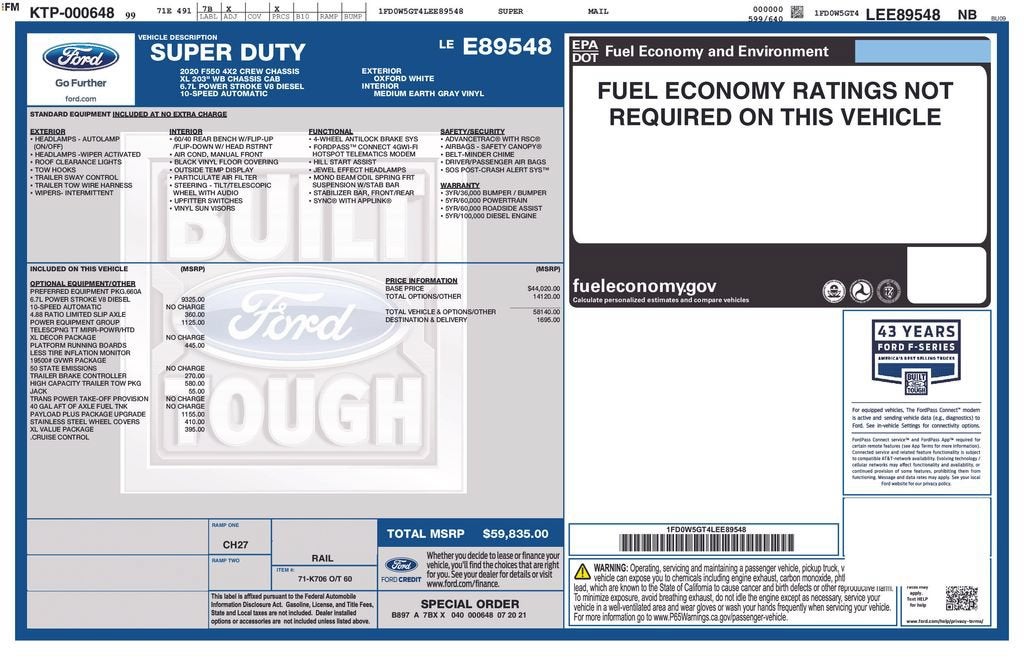 2020 Ford Super Duty F-550 DRW XL