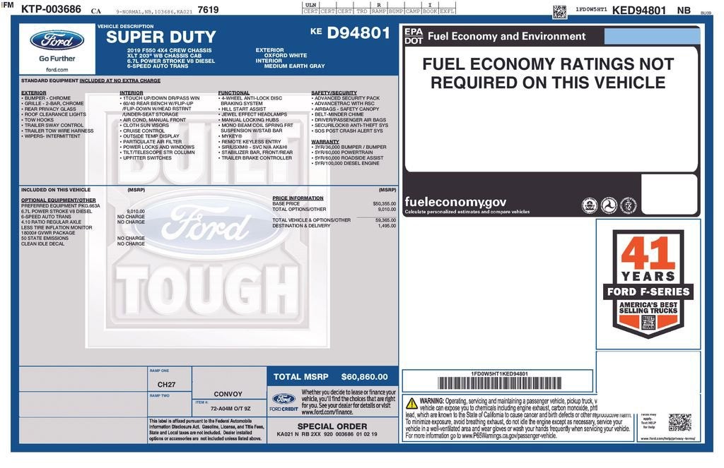 2019 Ford Super Duty F-550 DRW XL