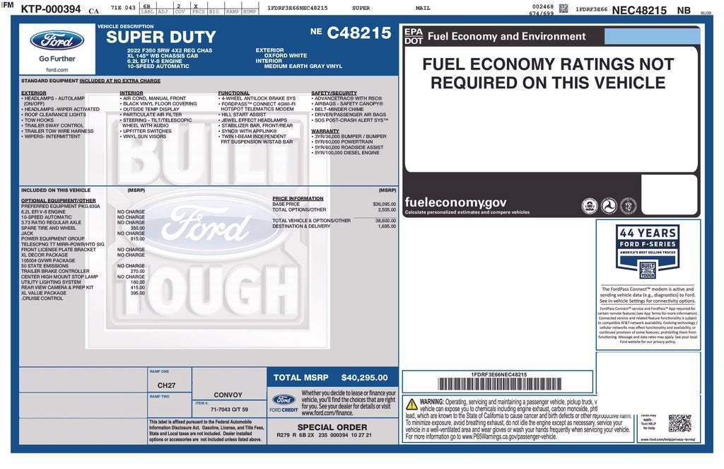 2022 Ford Super Duty F-350 SRW XL