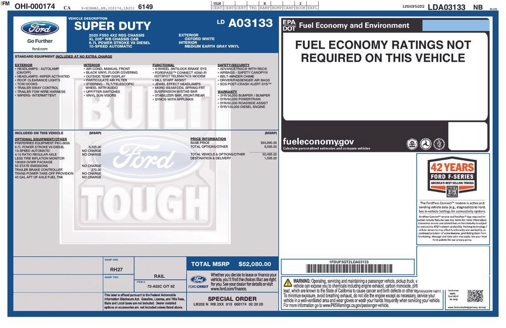 2020 Ford Super Duty F-550 DRW XL