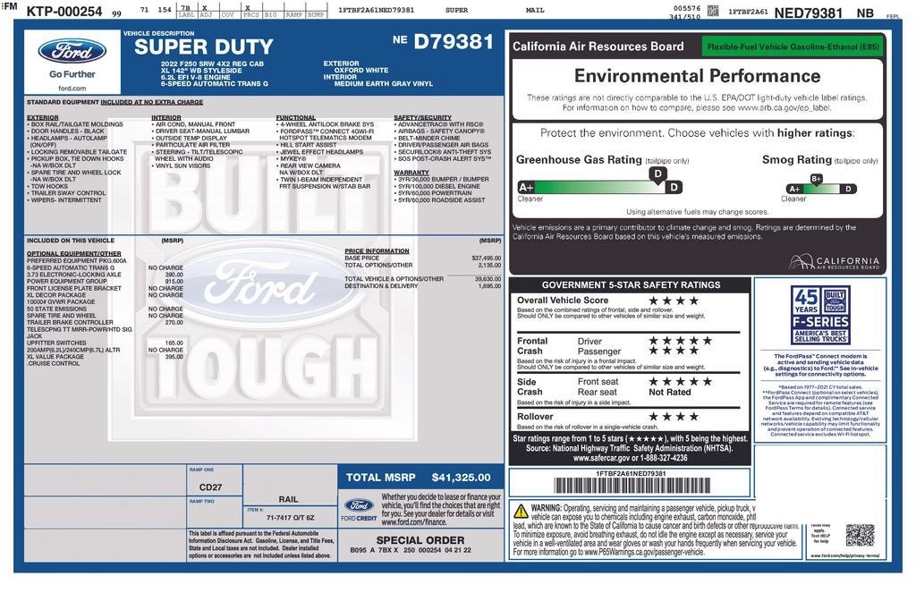 2022 Ford Super Duty F-250 SRW XL