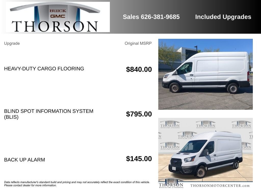 2021 Ford Transit Cargo Van T-250 HI RF RWD
