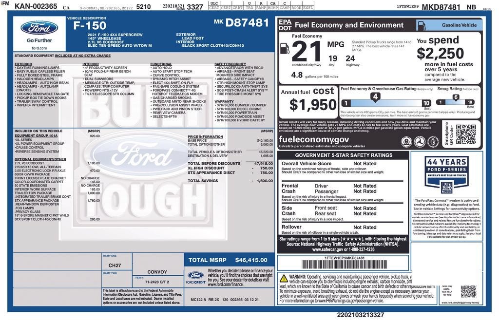 2021 Ford F-150 XL