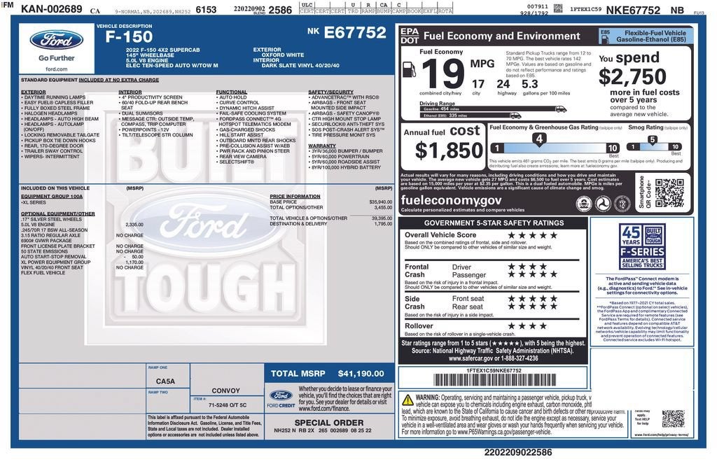 2022 Ford F-150 XL