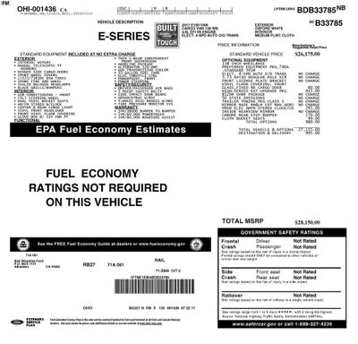 2011 Ford Econoline Cargo Van Commercial