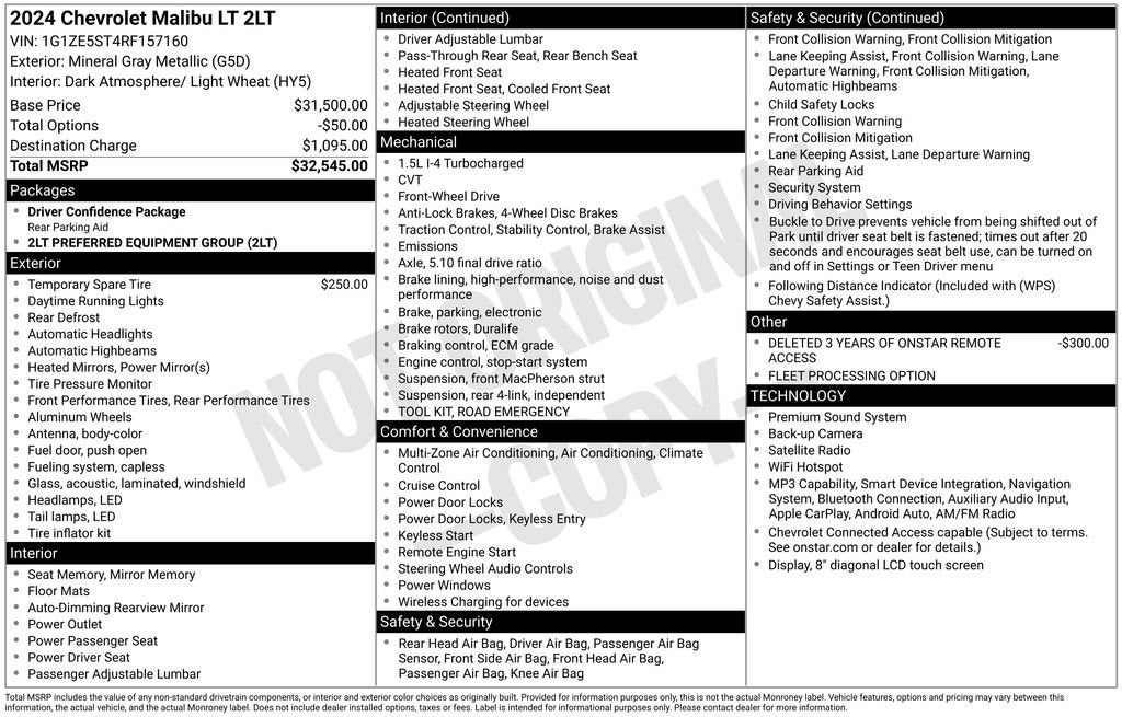 2024 Chevrolet Malibu 2LT
