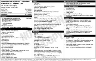 2023 Chevrolet Silverado 2500 HD Work Truck