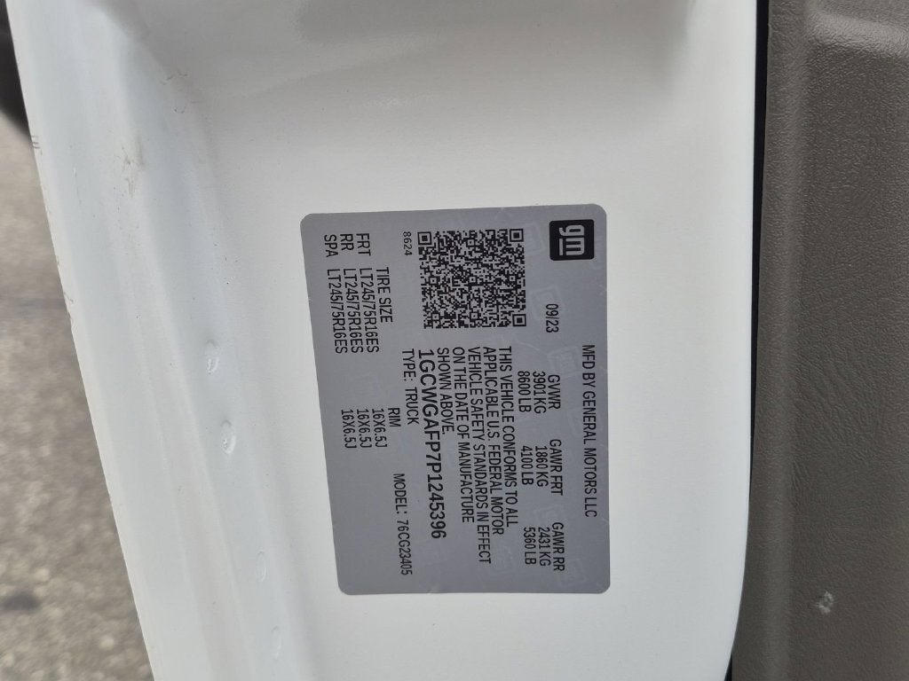 2023 Chevrolet Express Cargo 2500 1WT