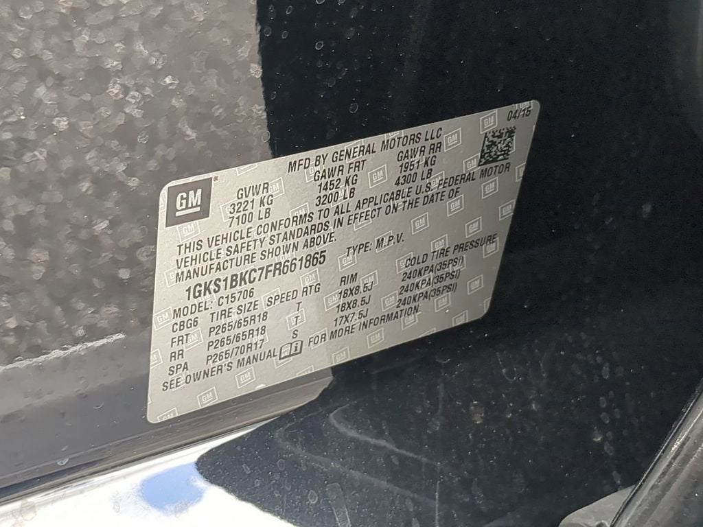 2015 GMC Yukon SLT