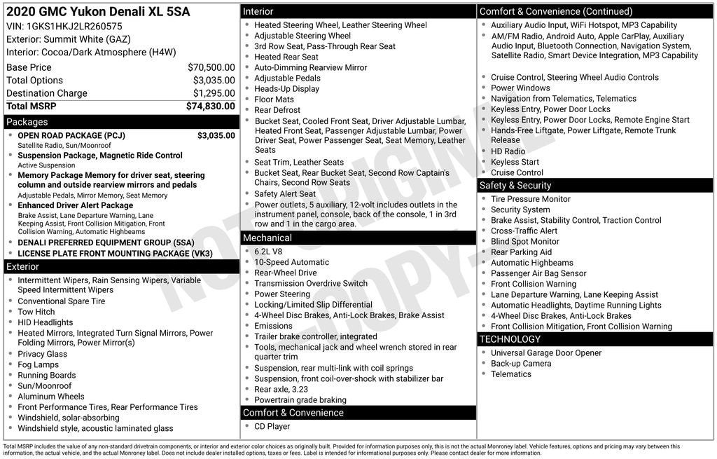 2020 GMC Yukon XL Denali