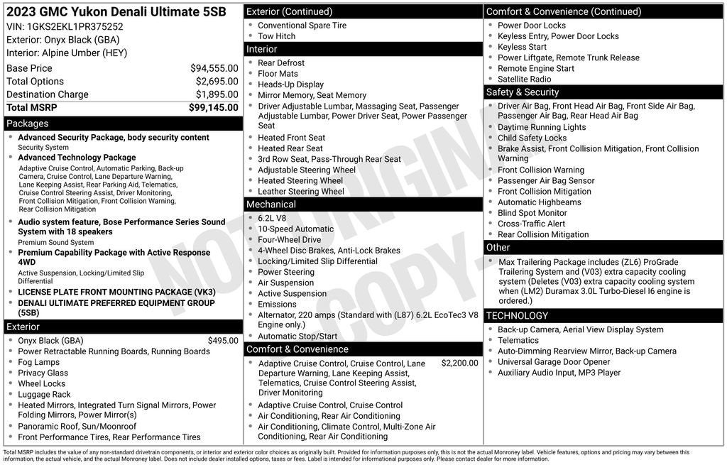 2023 GMC Yukon Denali Ultimate