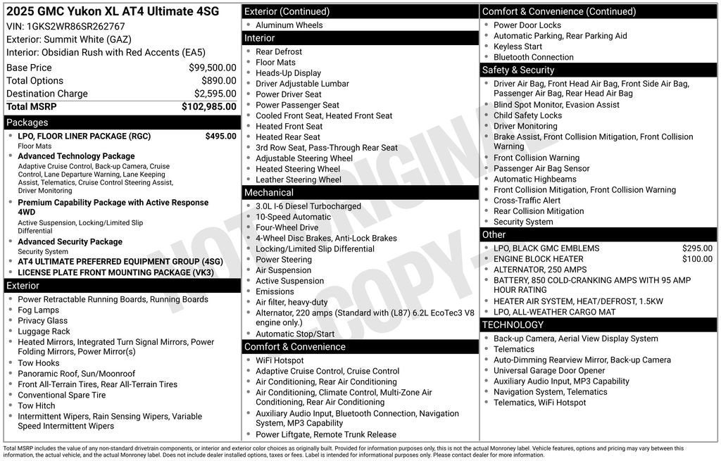 2025 GMC Yukon XL AT4 Ultimate
