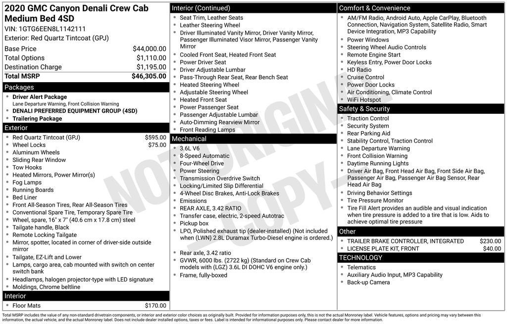 2020 GMC Canyon Denali