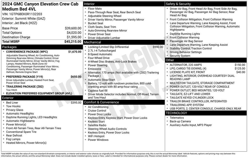 2024 GMC Canyon Elevation