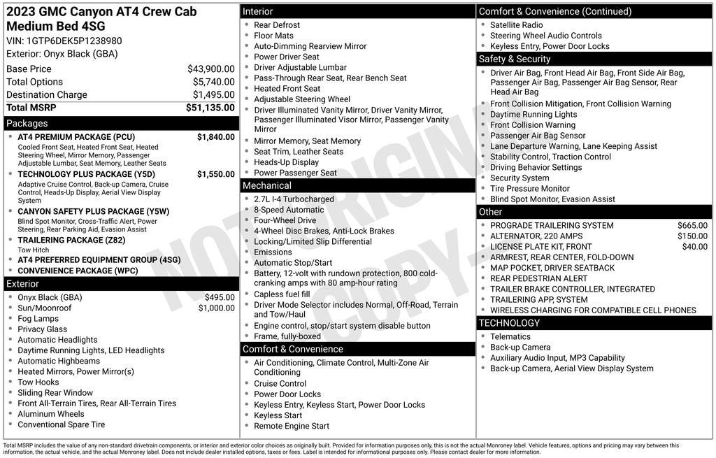 2023 GMC Canyon AT4