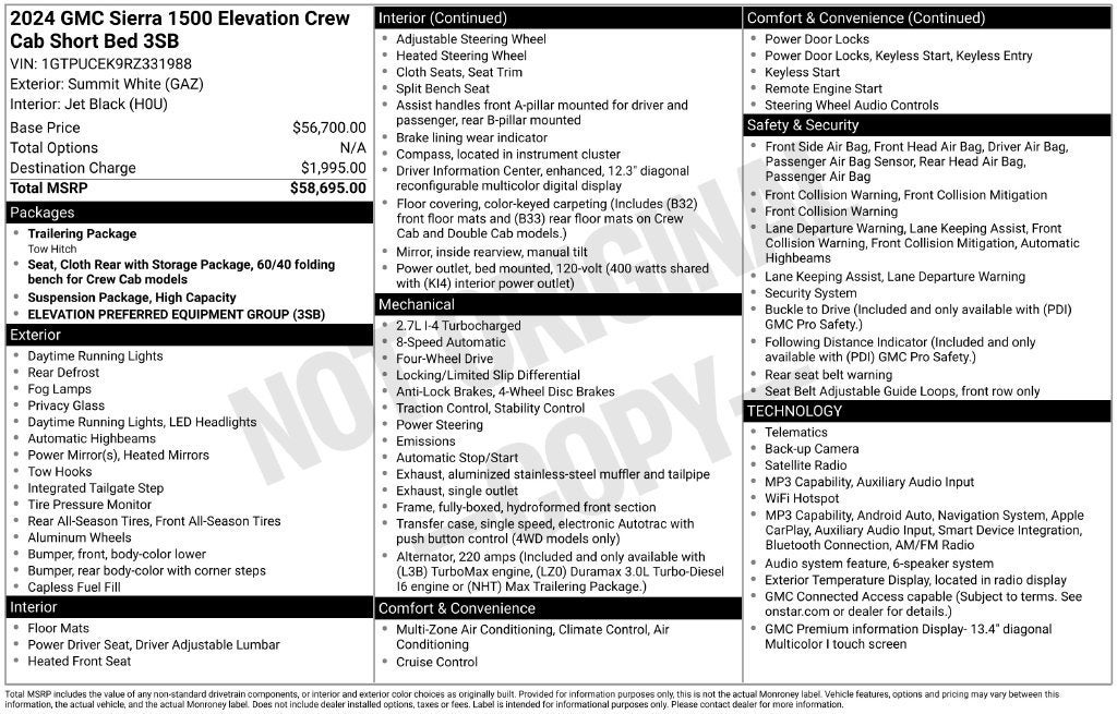 2024 GMC Sierra 1500 Elevation