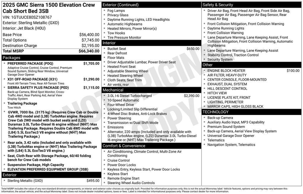 2025 GMC Sierra 1500 Elevation