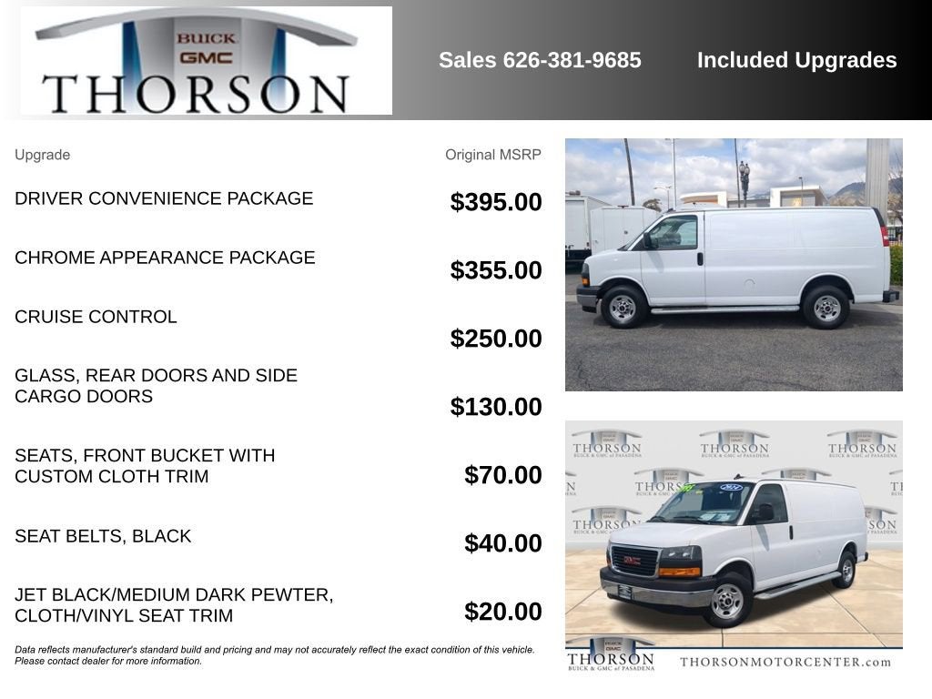 2024 GMC Savana Cargo 2500 Work Van