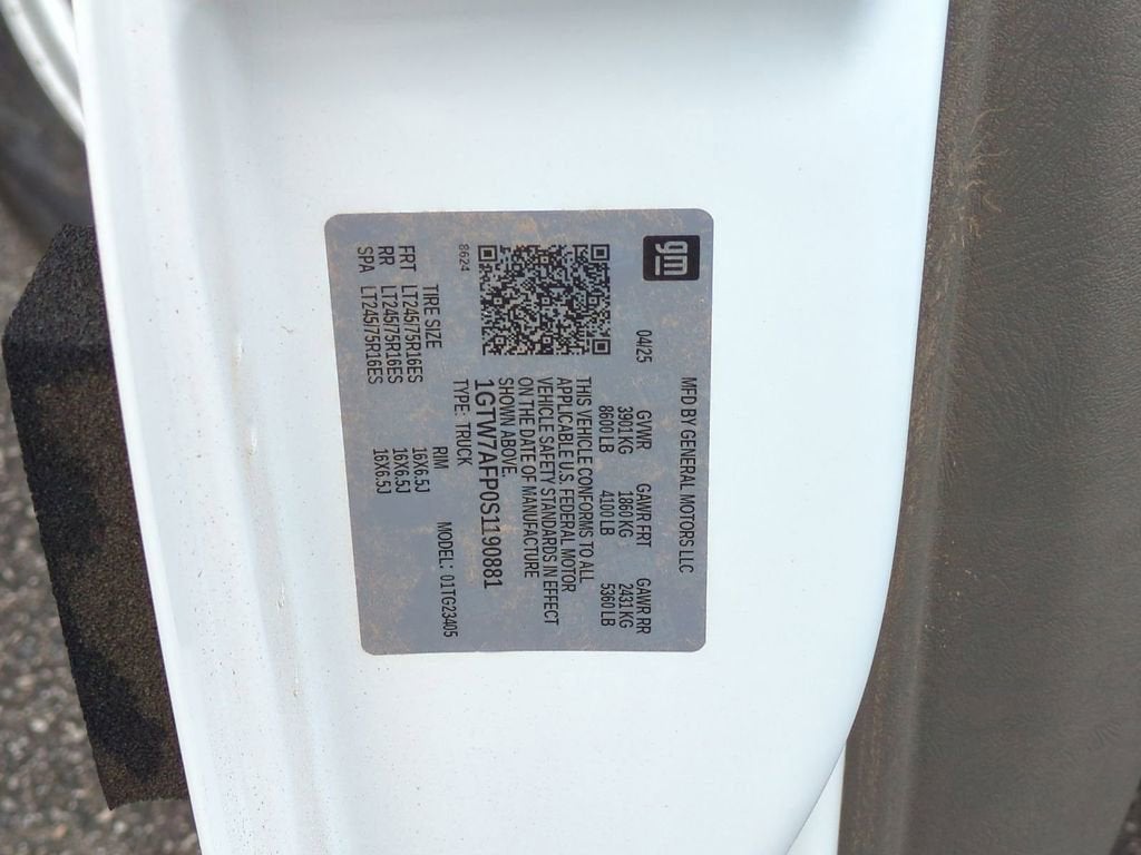 2025 GMC Savana Cargo 2500 Work Van