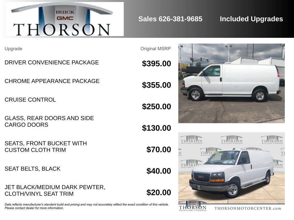 2024 GMC Savana Cargo 2500 Work Van