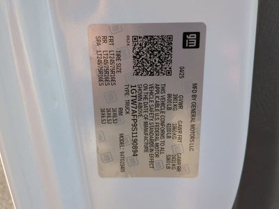 2025 GMC Savana Cargo 2500 Work Van