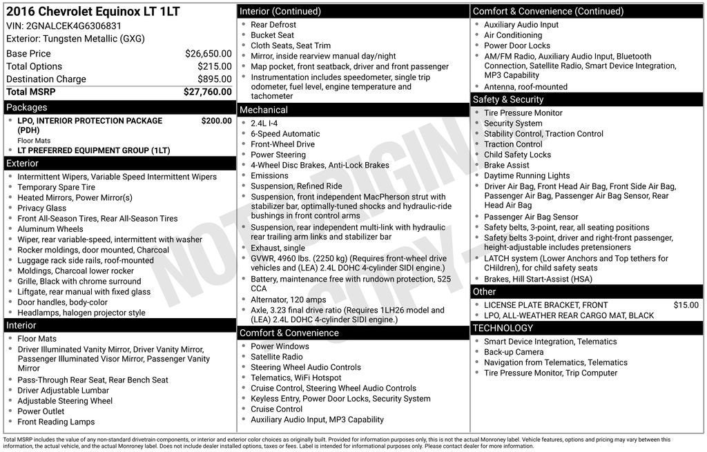 2016 Chevrolet Equinox LT