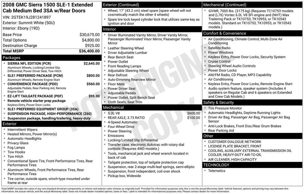 2008 GMC Sierra 1500 SLE1