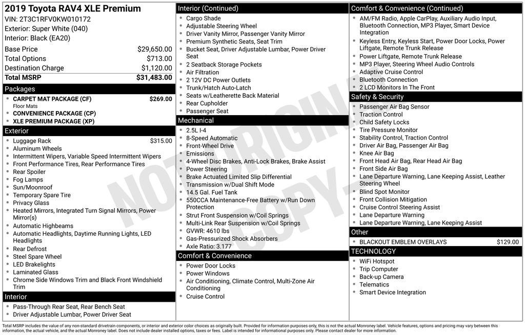 2019 Toyota RAV4 XLE Premium