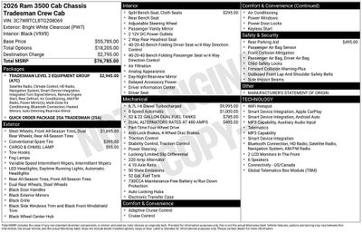 2026 RAM 3500 Chassis Cab Tradesman