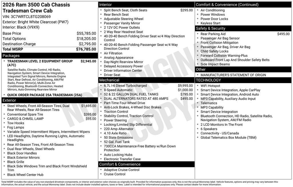 2026 RAM 3500 Chassis Cab Tradesman