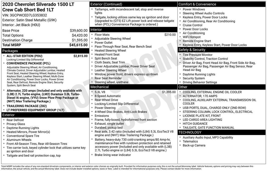 2020 Chevrolet Silverado 1500 LT