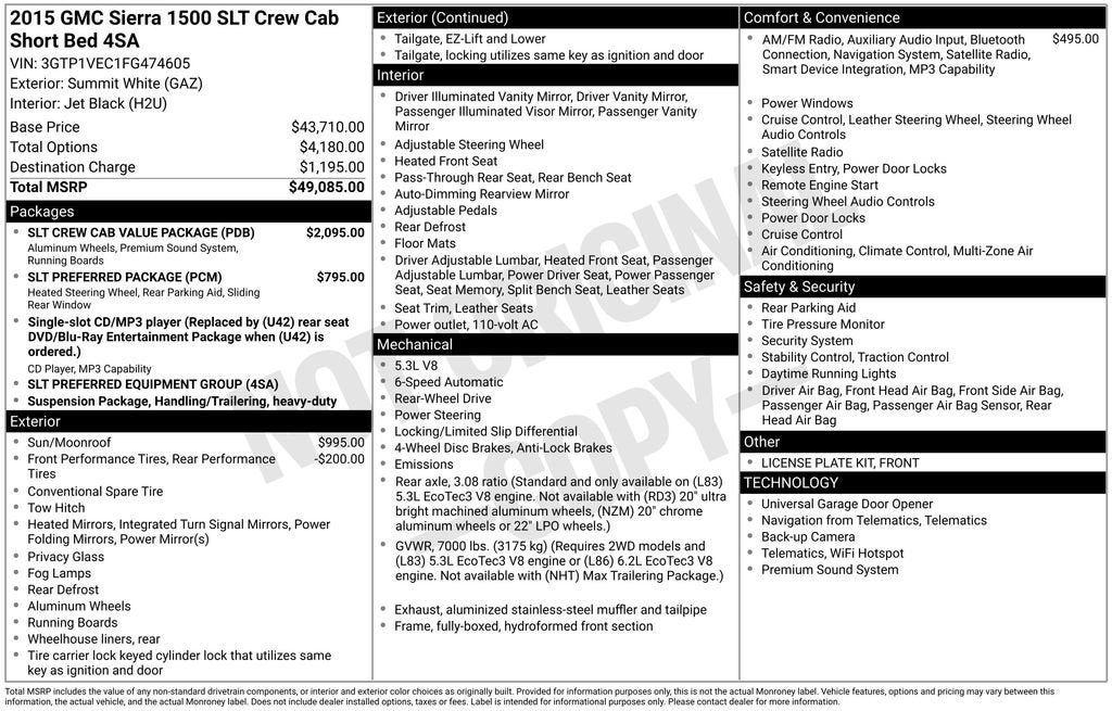 2015 GMC Sierra 1500 SLT