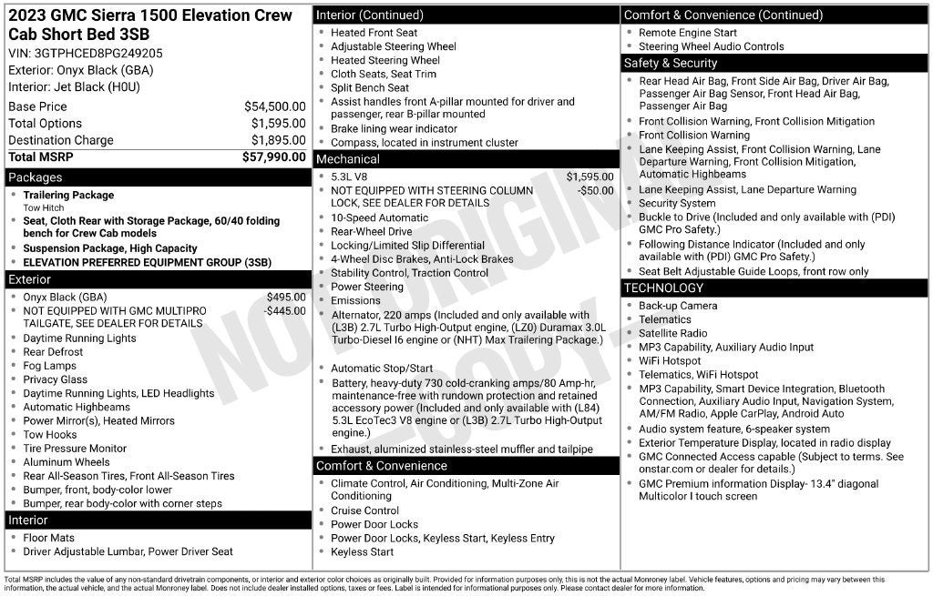 2023 GMC Sierra 1500 Elevation