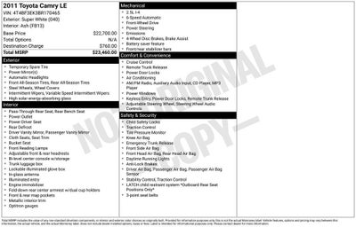 2011 Toyota Camry LE