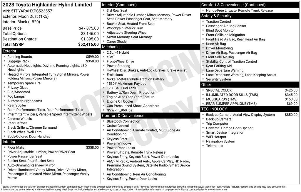 2023 Toyota Highlander Hybrid Limited