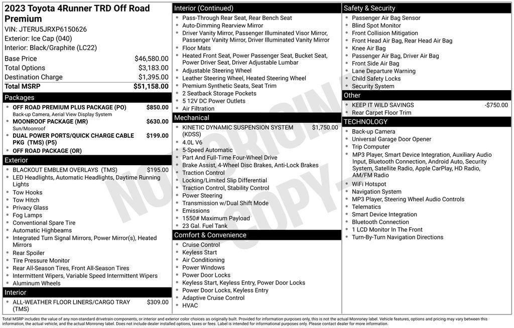 2023 Toyota 4Runner TRD Off Road Premium