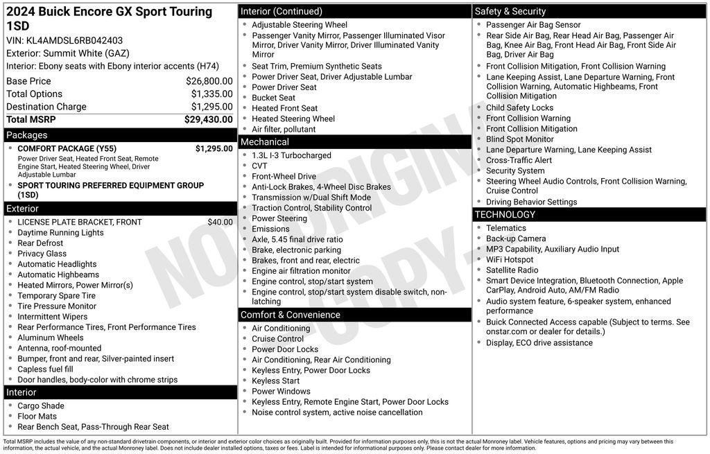 2024 Buick Encore GX Sport Touring