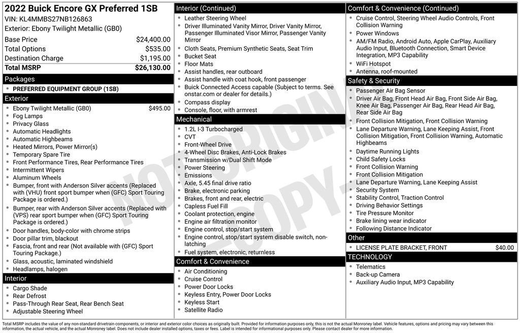 2022 Buick Encore GX Preferred