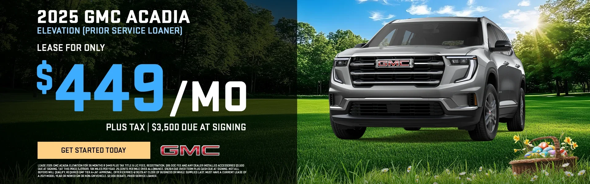 2025 GMC Acadia Lease