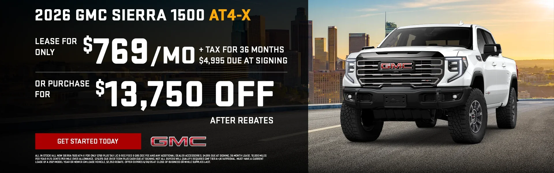 2026 GMC Sierra 1500 AT4-X