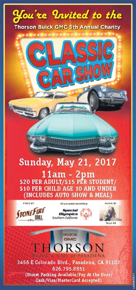 You're invited to the Thorson Motor Center 5th Annual Charity Classic Car Show